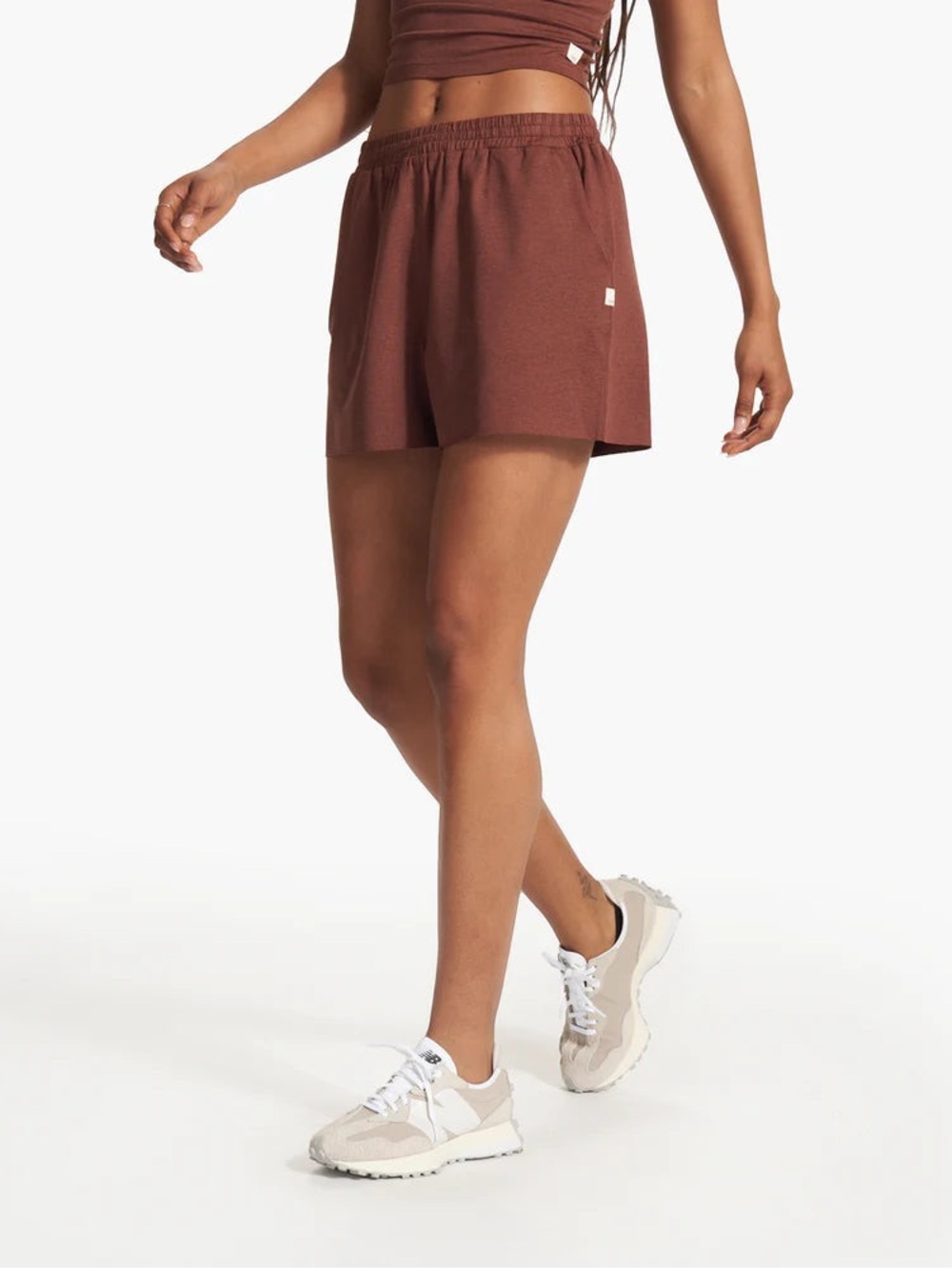 Vuori Performance Boyfriend Lounge Shorts - Brown / Maroon - Size Small EUC